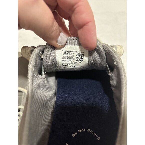 Sperry - Crest Vibe Washable Leather Slip-On Sneakers - Grey - 8.5  STS82398 - Picture 9 of 10